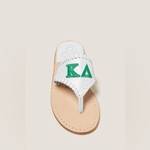 Women’s Jack Rogers KD Kappa Delta Embroidered Sandals. Size 6.